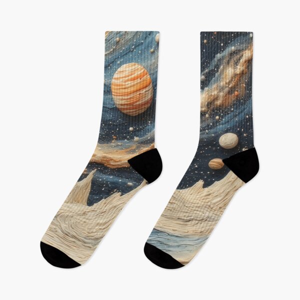 Item preview, Imaginative planetary landscape in oil pastel technique designed and sold by Mianku | Für das Leben.