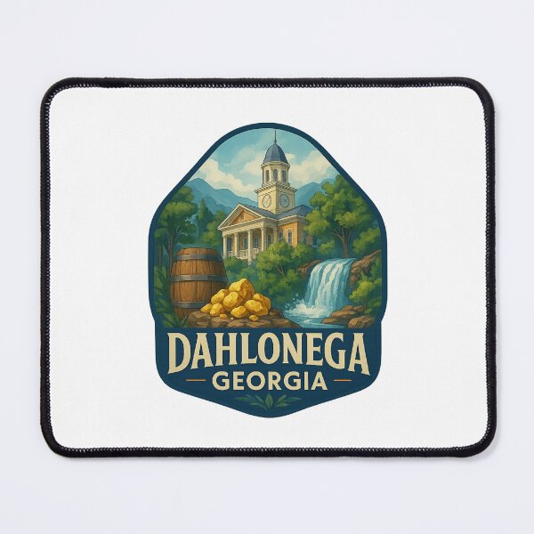 Item preview, Dahlonega Georgia Courthouse with Gold and Waterfall designed and sold by Places On Earth.