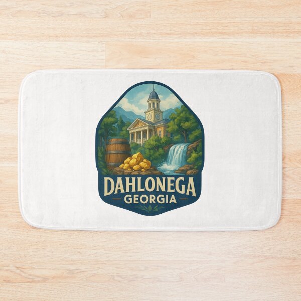 Item preview, Dahlonega Georgia Courthouse with Gold and Waterfall designed and sold by Places On Earth.