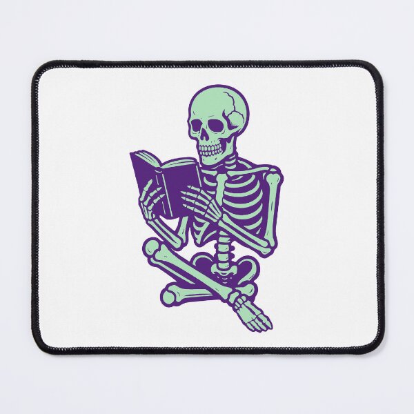 Item preview, Skeleton Reading Book Cute Spooky Nerd Illustration designed and sold by Horrify.