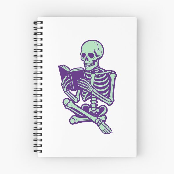 Item preview, Skeleton Reading Book Cute Spooky Nerd Illustration designed and sold by Horrify.