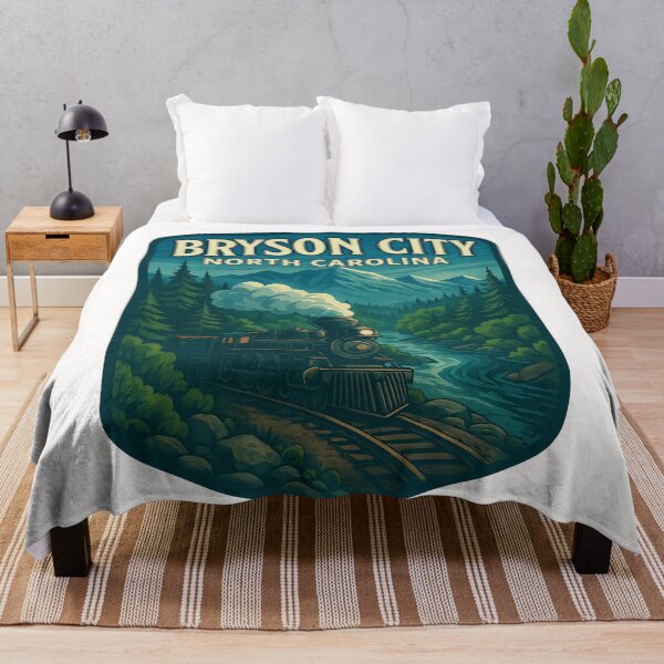 Item preview, Bryson City North Carolina Train and River in Smoky Mountains designed and sold by Places On Earth.