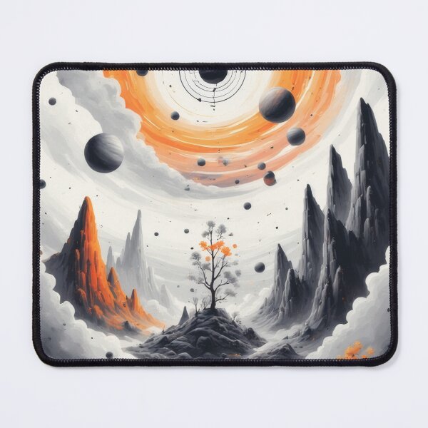 Item preview, Mystical landscape with celestial bodies and a tree designed and sold by Mianku | Für das Leben.