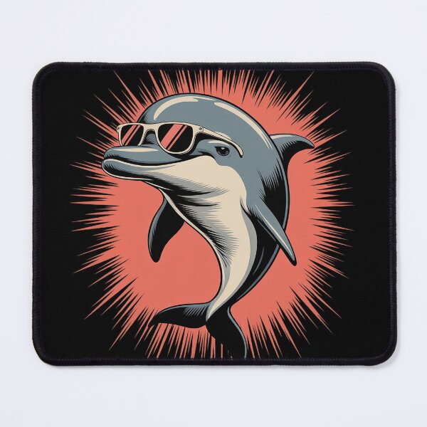 Item preview, Playful Dolphin with Shades for a Fun Summer Feel designed and sold by Tatianamiobi.