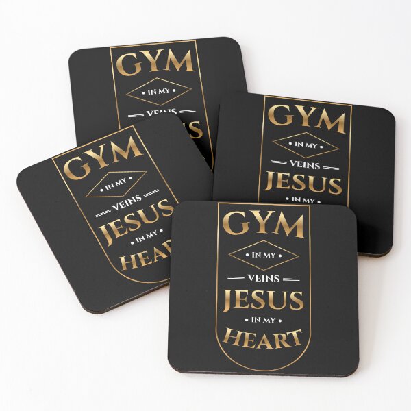 Item preview, Gold Christian Gym Typography – Jesus Workout Design designed and sold by Clothed in Scripture.