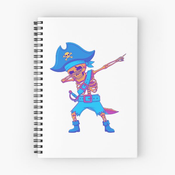 Item preview, Dabbing Pirate Skeleton Funny Neon Cartoon Illustration designed and sold by Horrify.