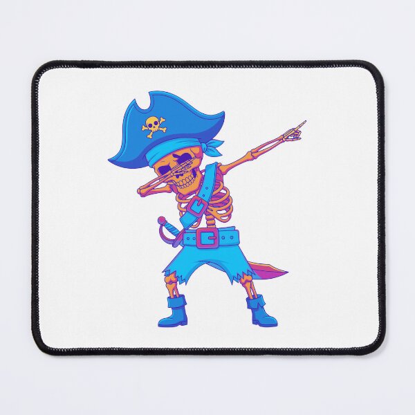 Item preview, Dabbing Pirate Skeleton Funny Neon Cartoon Illustration designed and sold by Horrify.