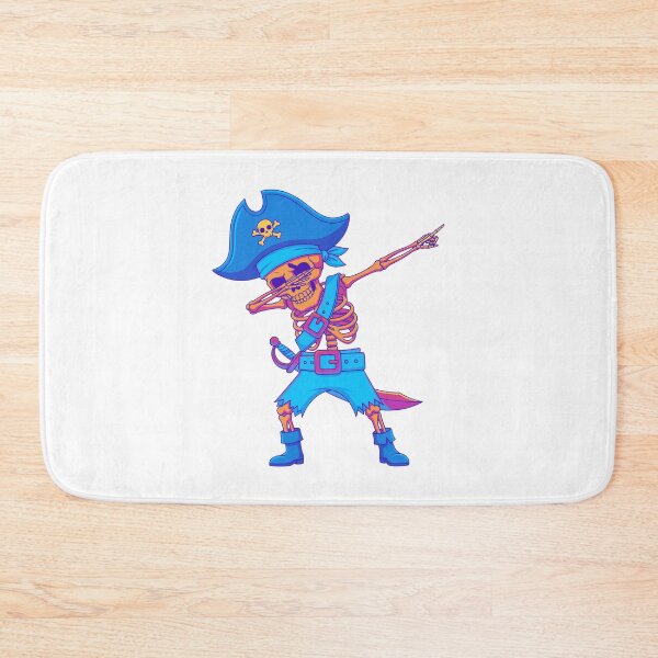 Item preview, Dabbing Pirate Skeleton Funny Neon Cartoon Illustration designed and sold by Horrify.
