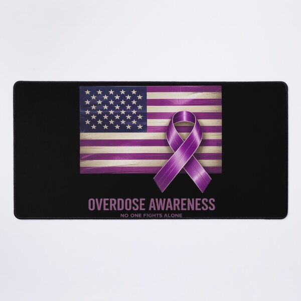 Item preview, Nobody Fights Alone Overdose Awareness American Flag Purple designed and sold by Bstilablhot.