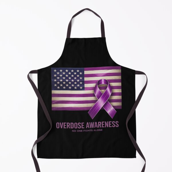 Item preview, Nobody Fights Alone Overdose Awareness American Flag Purple designed and sold by Bstilablhot.