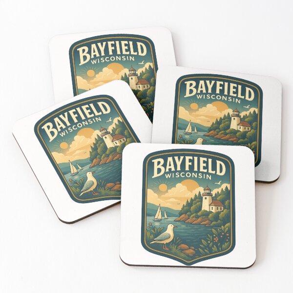 Item preview, Bayfield Wisconsin Lighthouse and Sailboats on Lake Superior designed and sold by Places On Earth.