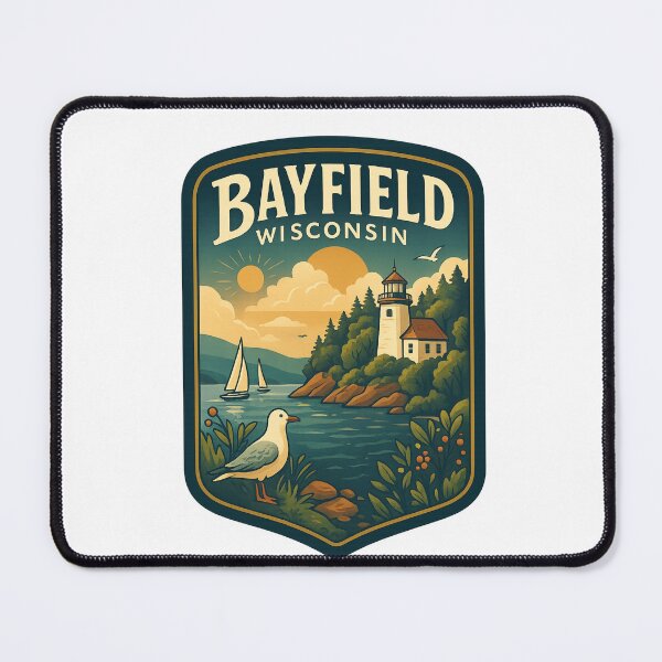 Item preview, Bayfield Wisconsin Lighthouse and Sailboats on Lake Superior designed and sold by Places On Earth.
