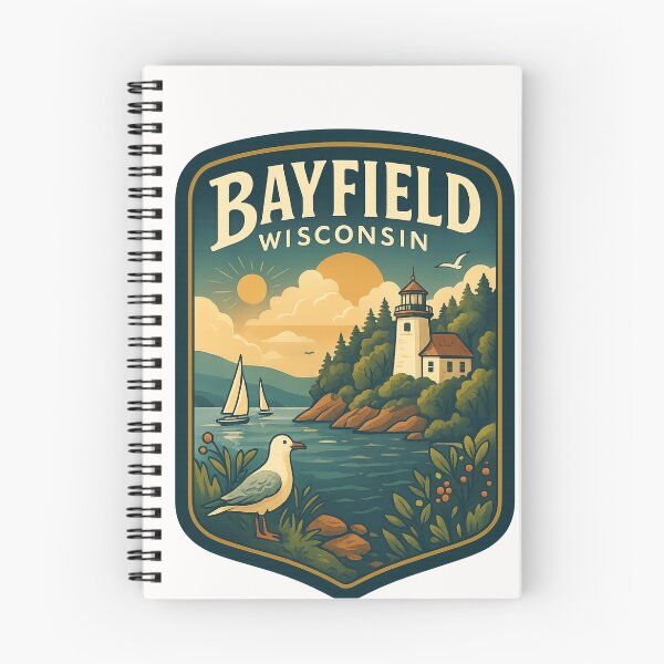 Item preview, Bayfield Wisconsin Lighthouse and Sailboats on Lake Superior designed and sold by Places On Earth.