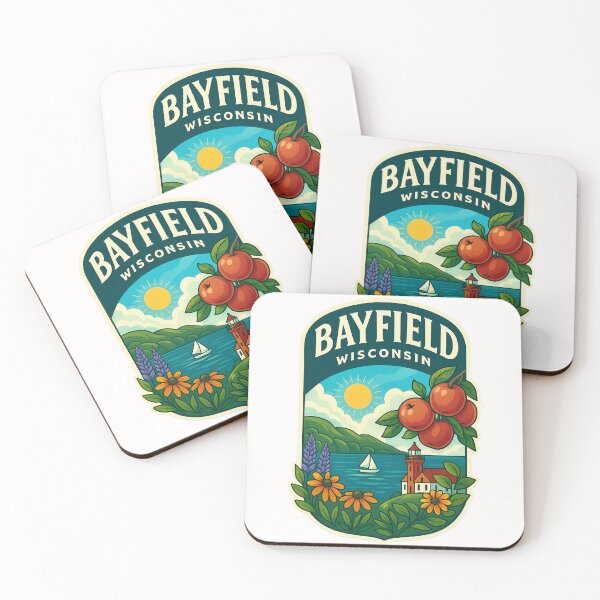 Item preview, Bayfield Wisconsin Lake Superior View with Lighthouse and Fruit designed and sold by Places On Earth.