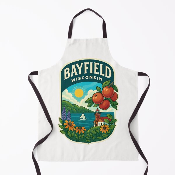 Item preview, Bayfield Wisconsin Lake Superior View with Lighthouse and Fruit designed and sold by Places On Earth.