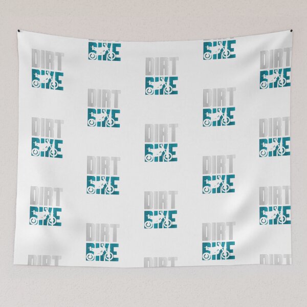 Item preview, Dirt Bike Silhouette Typography — Teal and Silver Motocross Racing Graphic designed and sold by Colorful-Garden.