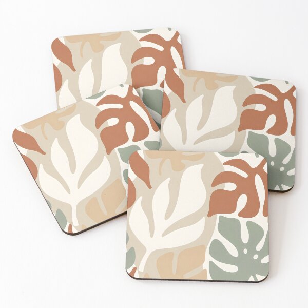 Item preview, Earthy Botanical Leaves – Abstract Nature Pattern in Neutral Tones designed and sold by SplashTastic.