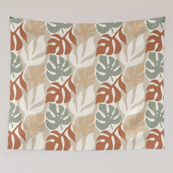 Item preview, Earthy Botanical Leaves – Abstract Nature Pattern in Neutral Tones designed and sold by SplashTastic.