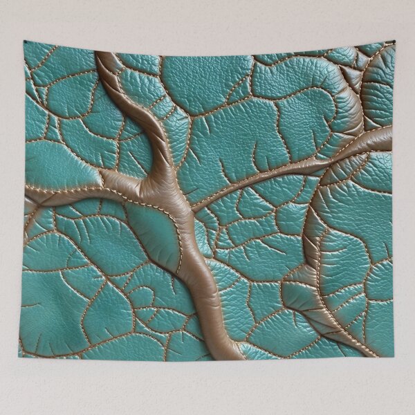 Item preview, Teal and Mocha Mousse Leather Texture designed and sold by SolaoLab.
