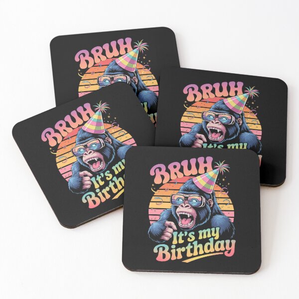 Item preview, Gorilla Birthday Boys Adult Kids Bruh It's My Birthday designed and sold by CruelShadesSt.