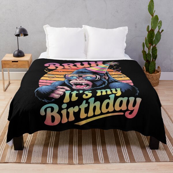 Item preview, Gorilla Birthday Boys Adult Kids Bruh It's My Birthday designed and sold by CruelShadesSt.