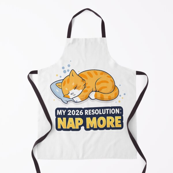 Item preview, My 2026 Resolution: Nap More – Cute Sleeping Cat New Year Design designed and sold by CraftLum.