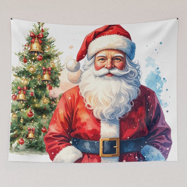 Item preview, Classic Santa Claus Christmas Artwork – Festive Holiday Illustration with Watercolor Style designed and sold by Beamiverse.