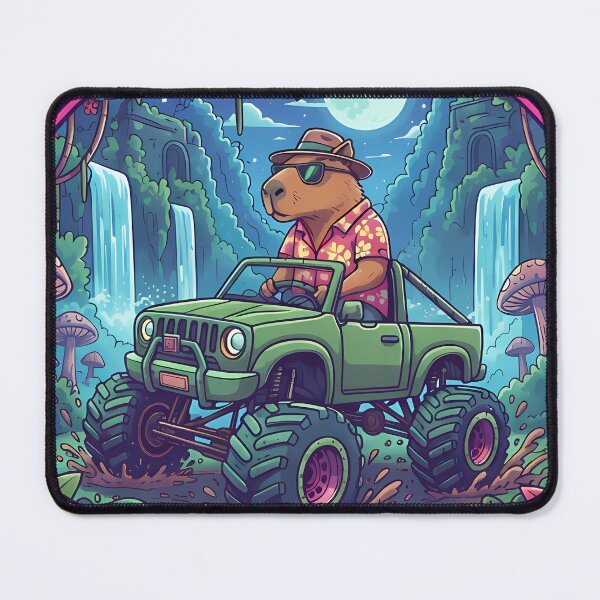 Item preview, Jungle Roar! | Adventurous Capybara Driving Monster Truck designed and sold by DarYang.