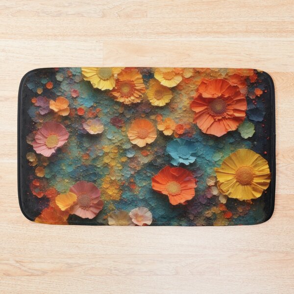 Item preview, Vibrant floral diversity on a textured background designed and sold by Mianku | Für das Leben.