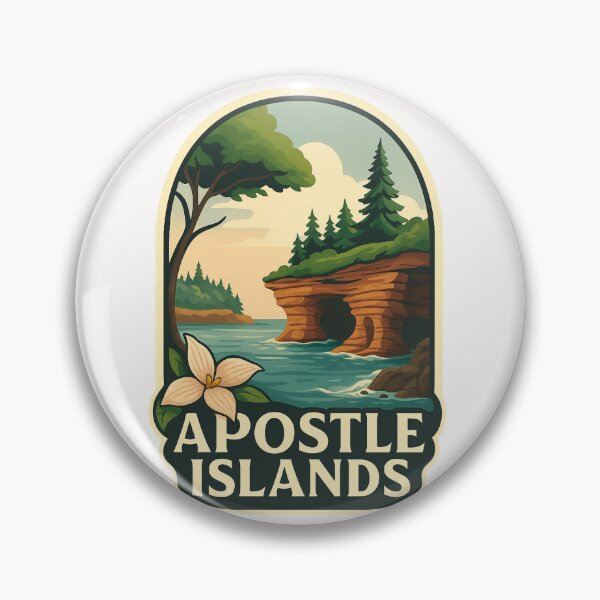 Item preview, Apostle Islands Sea Caves and Forest Shoreline in Wisconsin designed and sold by Places On Earth.