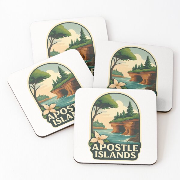 Item preview, Apostle Islands Sea Caves and Forest Shoreline in Wisconsin designed and sold by Places On Earth.