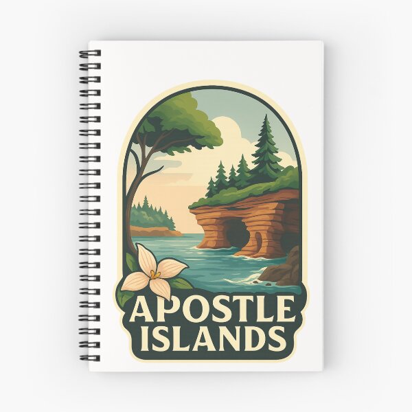 Item preview, Apostle Islands Sea Caves and Forest Shoreline in Wisconsin designed and sold by Places On Earth.