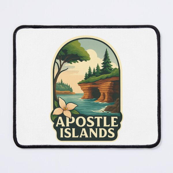 Item preview, Apostle Islands Sea Caves and Forest Shoreline in Wisconsin designed and sold by Places On Earth.