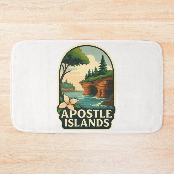 Item preview, Apostle Islands Sea Caves and Forest Shoreline in Wisconsin designed and sold by Places On Earth.