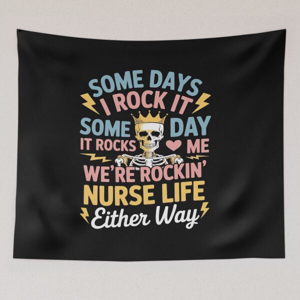 Item preview, Nurse Skeleton Tour Somes Day I Rock It Nurse Life designed and sold by katherintration.