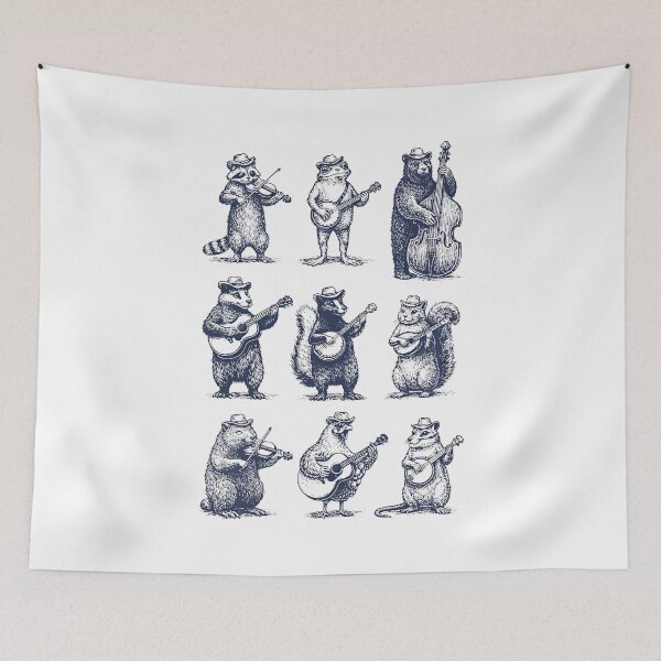 Item preview, Animal Musician Vintage Style designed and sold by Shelyapinglasha.