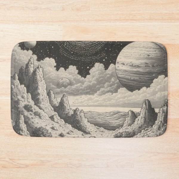 Item preview, Extraterrestrial landscape with planets and clouds designed and sold by Mianku | Für das Leben.