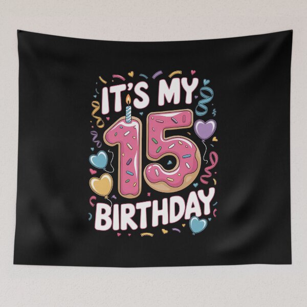 Item preview, It's My 15th Birthday Doughnut Happy 15 Years Old Girl Kids designed and sold by CruelShadesSt.