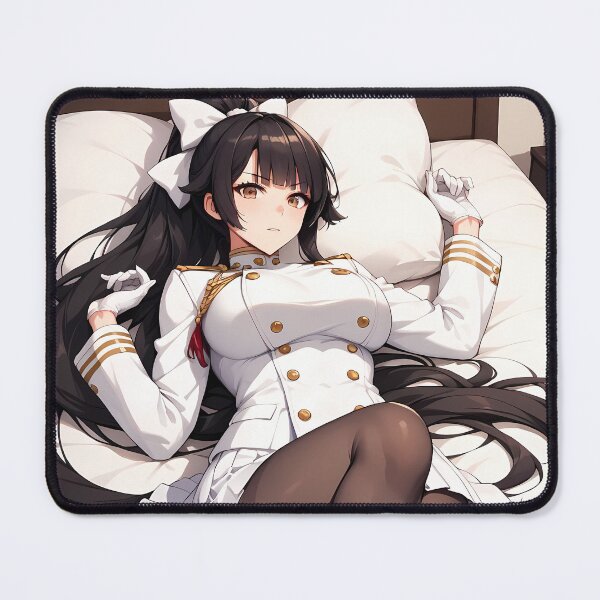 Item preview, Anime Atago Azur Lane Fox Officer Relaxing on Bed designed and sold by mildaclairmo.