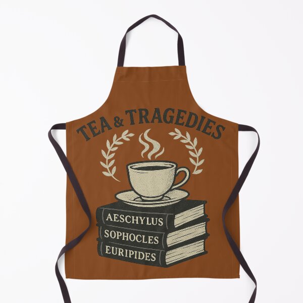 Item preview, Tea & Tragedies – Dark Academia Literature Coffee Illustration designed and sold by Mouraludia.