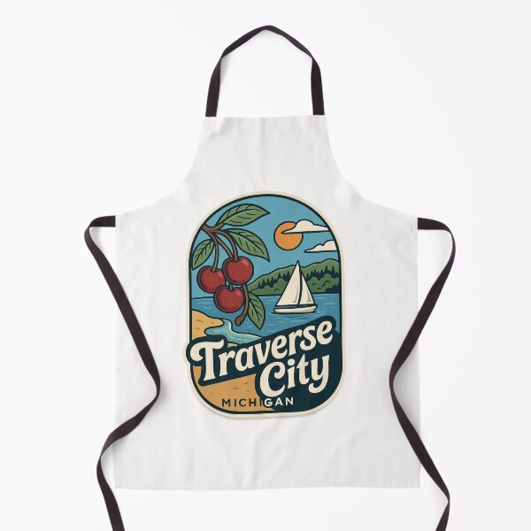 Item preview, Traverse City Michigan Cherries and Sailboat on Lake Michigan designed and sold by Places On Earth.