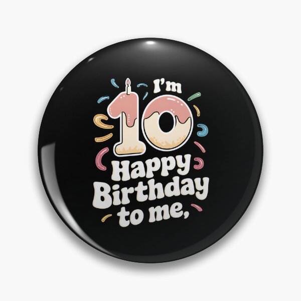Item preview, Ten Year Old 10yr 10th B-day Happy Birthday Kids Boys Girls designed and sold by CruelShadesSt.
