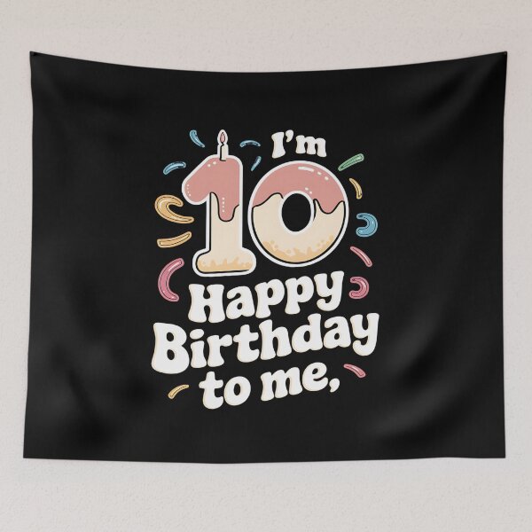 Item preview, Ten Year Old 10yr 10th B-day Happy Birthday Kids Boys Girls designed and sold by CruelShadesSt.