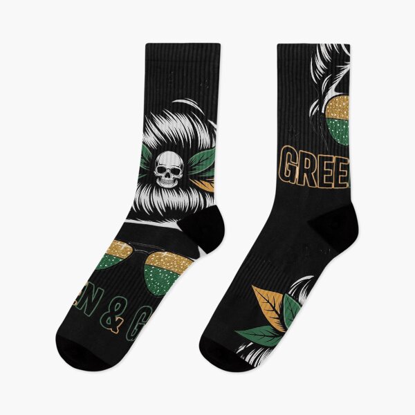Item preview, On Gameday We Wear Green and Gold Messy for Men Women Kids 2 designed and sold by katherintration.