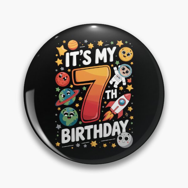 Item preview, It's My 7th Birthday Happy Turing 7 Year Outer Space 7 Bday designed and sold by CruelShadesSt.
