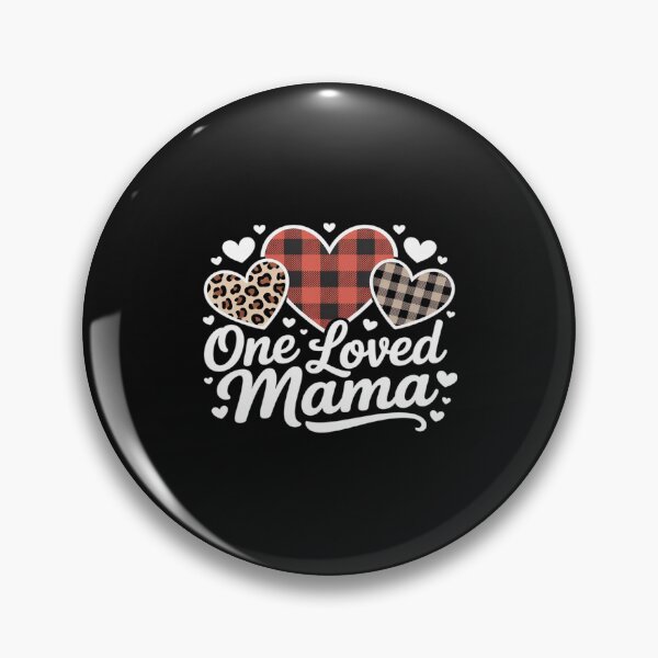 Item preview, One Loved MAMA Cute Buffalo Plaid Heart Family Valentine designed and sold by katherintration.