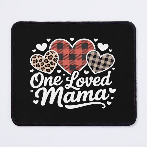 Item preview, One Loved MAMA Cute Buffalo Plaid Heart Family Valentine designed and sold by katherintration.