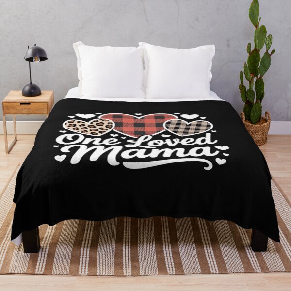 Item preview, One Loved MAMA Cute Buffalo Plaid Heart Family Valentine designed and sold by katherintration.