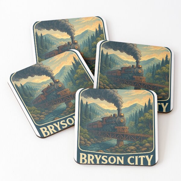 Item preview, Bryson City North Carolina Train Crossing Bridge at Sunset designed and sold by Places On Earth.