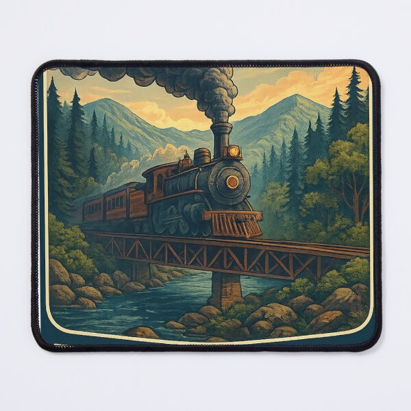 Item preview, Bryson City North Carolina Train Crossing Bridge at Sunset designed and sold by Places On Earth.